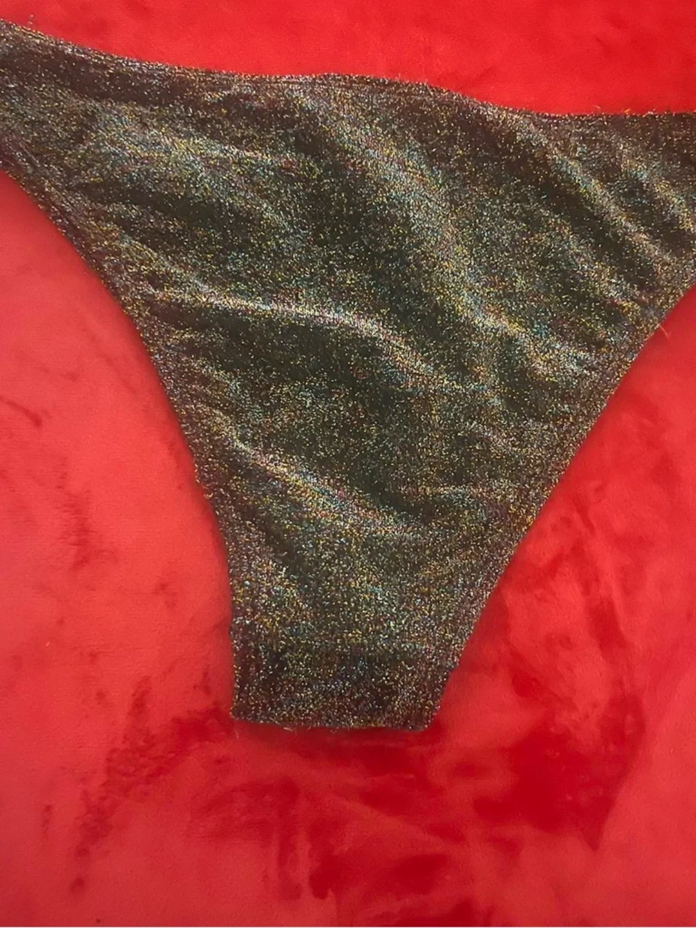 Xhilaration Metallic Shine High Leg Scoop Waist Bikini Bottom.  Size XL.  NWT.